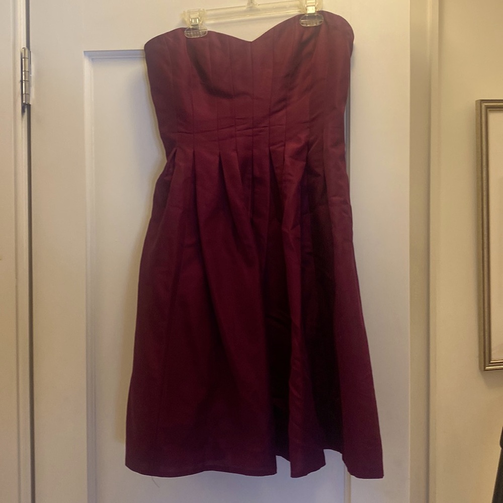 J Crew strapless party dress. Magenta.